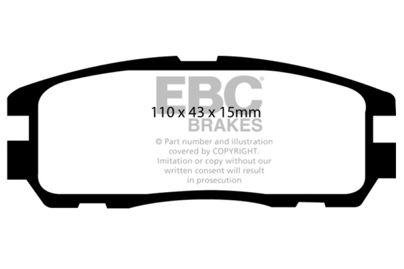 EBC 96-98 Acura SLX 3.2 Greenstuff Rear Brake Pads