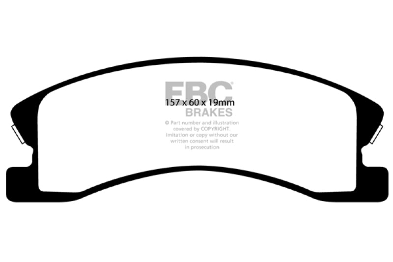Plaquettes de frein avant EBC Greenstuff pour Jeep Grand Cherokee 4.0 (Akebono) 99-04