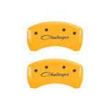 MGP 4 Caliper Covers Engraved Front & Rear With stripes/Dodge Black finish silver ch