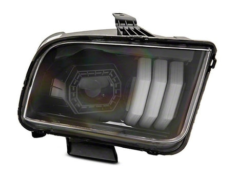 Raxiom 05-09 Ford Mustang avec phares halogènes - Boîtier noir (lentille transparente) (pas de GT500)