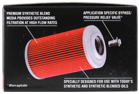 Filtre à huile K&amp;N Yamaha 3 po de diamètre extérieur x 1,563 po de hauteur