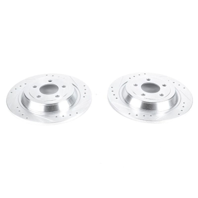 Disques de frein arrière Power Stop 15-19 Ford Mustang Evolution percés et fendus - Paire