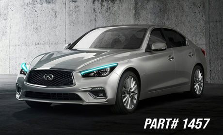Kit de phares DRL RVB + W Oracle 14-21 Infiniti Q50 - ColorSHIFT avec contrôleur simple VOIR LA GARANTIE