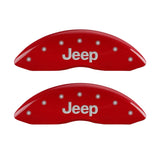 Ensemble avant MGP 2 couvre-étriers avant gravés JEEP finition rouge argent ch