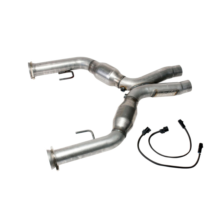 BBK 05-10 Mustang 4.6 Short Mid X Pipe avec convertisseurs catalytiques 2-3/4 pour collecteurs à tube long BBK