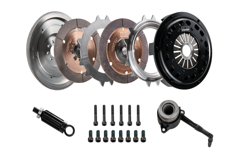 DKM Clutch VW/Audi 2.0L TSI (8 Bolt) Ceramic Twin Disc MR Clutch w/Flywheel (650 ft/lbs Torque)