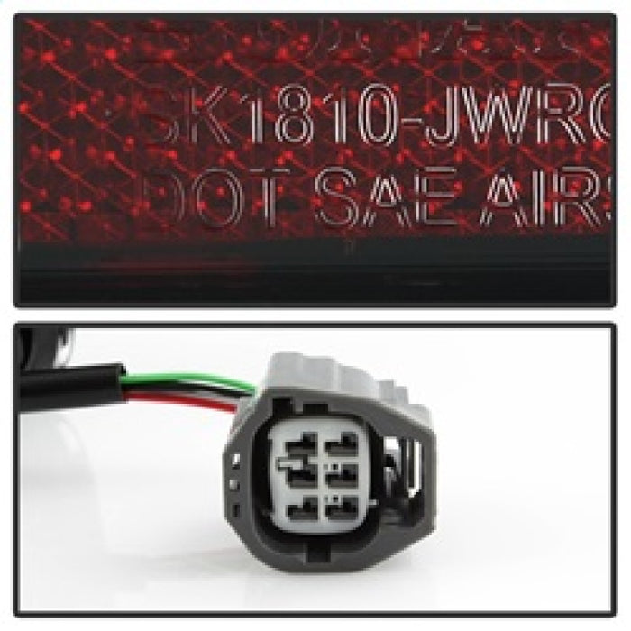 Feux arrière à LED pour Jeep Wrangler Version 2 Spyder 07-16 - Rouge transparent (ALT-YD-JWA07V2-LBLED-RC)