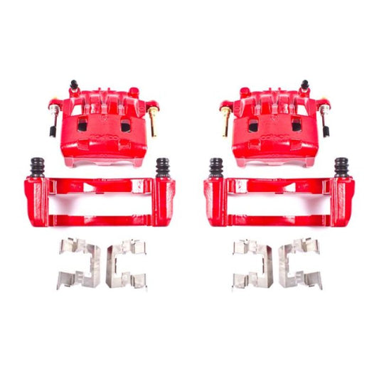 Power Stop 16-17 Subaru Crosstrek Front Red Calipers w/Brackets - Pair