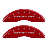 Couvre-étriers MGP 4 gravés à l'avant Gen 5/Camaro gravés à l'arrière Gen 5/SS finition rouge argent ch