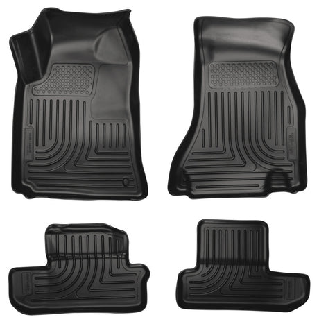 Revêtements de sol noirs Husky Liners 08-12 Dodge Challenger WeatherBeater Combo