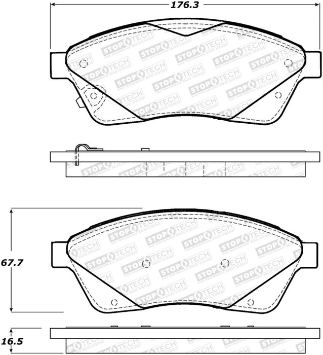 Plaquettes de frein StopTech Street - Avant