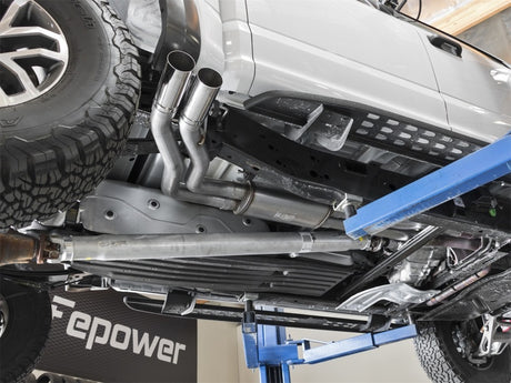 Échappement arrière de catalyseur aFe POWER Rebel Series 3 pouces 409 SS avec embouts polis 17 Ford F-150 Raptor V6-3,5 L