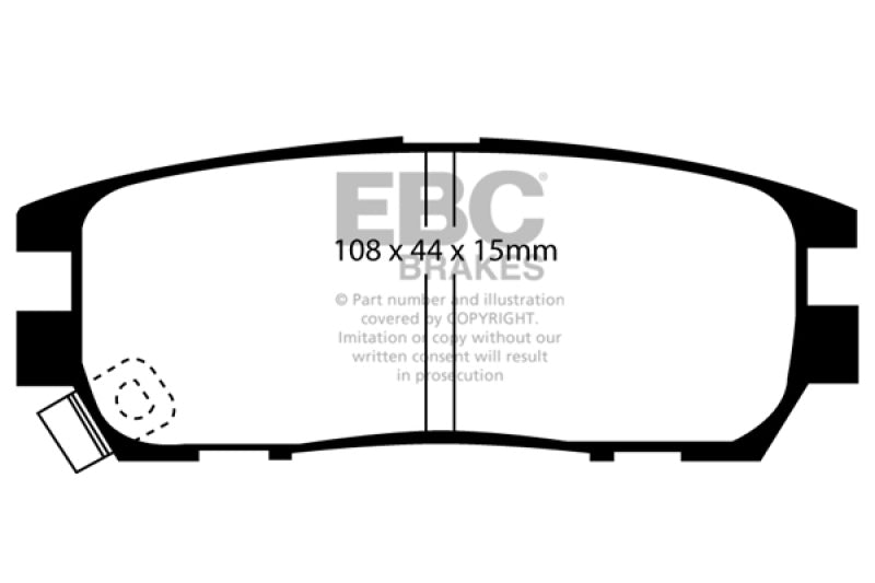 Plaquettes de frein arrière EBC 92-97 Mitsubishi Montero 3.0 Greenstuff
