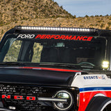 Bannière de pare-brise Ford Racing Ford Performance Bronco - Blanc/Rouge