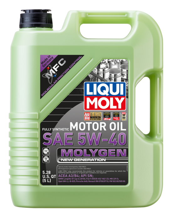 LIQUI MOLY 5L Molygen New Generation Motor Oil SAE 5W40