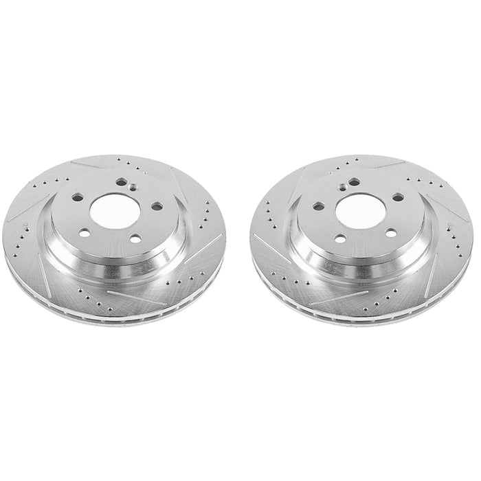 Power Stop 12-13 Mercedes-Benz S350 Rear Evolution Drilled & Slotted Rotors - Pair