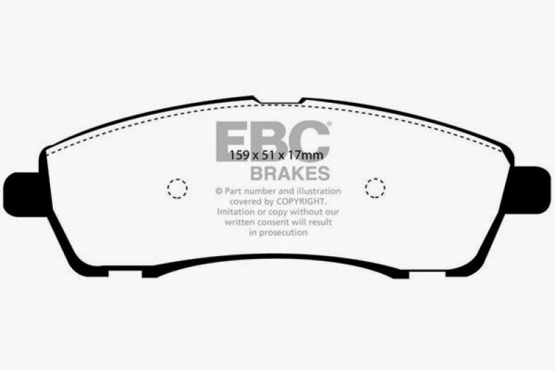 Plaquettes de frein arrière extra-robustes EBC 00-02 pour Ford Excursion 5.4 2WD