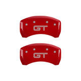 MGP 4 Caliper Covers Engraved Front Mustang Engraved Rear GT Yellow finish black ch