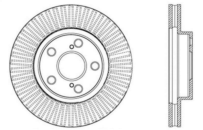 StopTech Sport Cross Drilled Brake Rotor - Front Left