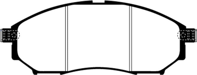 Plaquettes de frein avant Redstuff EBC 08-13 Infiniti EX35 3.5