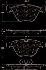 StopTech Street Select Brake Pads - Front 07-13 BMW 328i