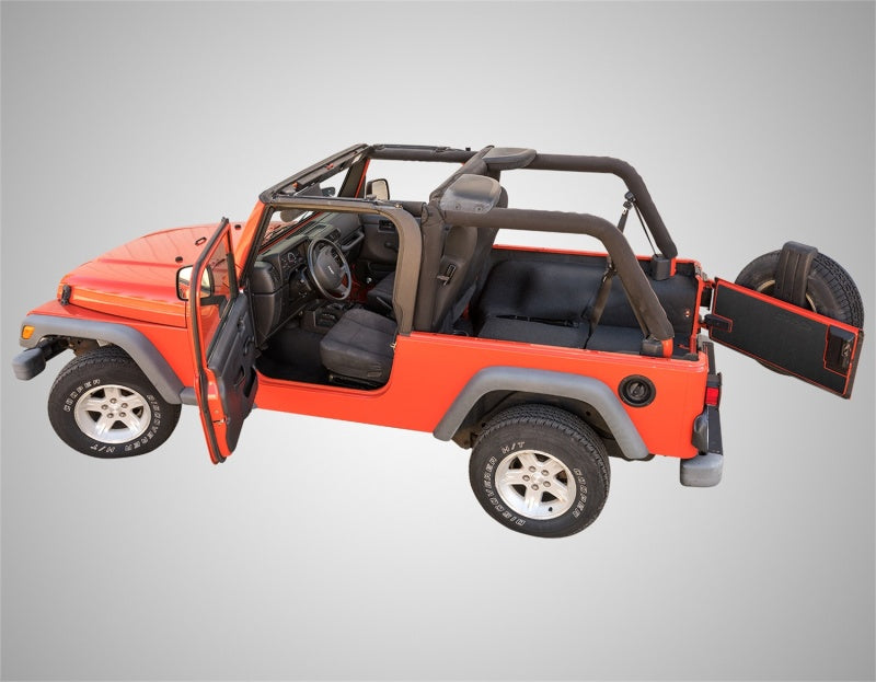 BedRug 03-06 Jeep LJ Unlimited Rear 4pc BedTred Cargo Kit (Incl Tailgate & Tub Liner)