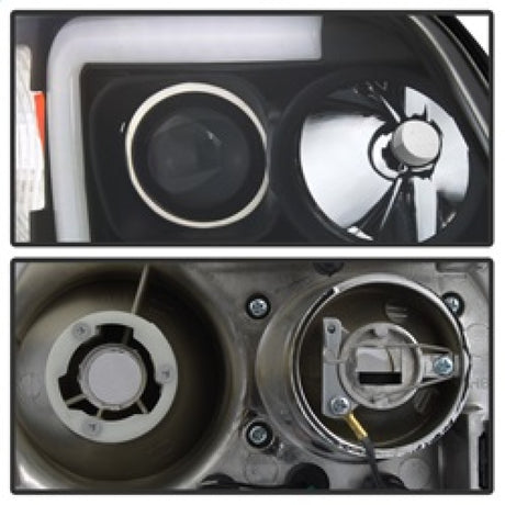 Phares de projecteur à barre lumineuse Spyder 97-03 Ford F-150 (après 6/1997) - Noir (PRO-YD-FF15097V2-LB-BK)