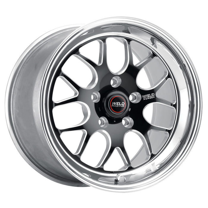 Roue noire Weld S77 HD 17 x 10 / 6 x 5 BP / 6,9 po BS (plaquette basse HD) - Sans verrou de talon