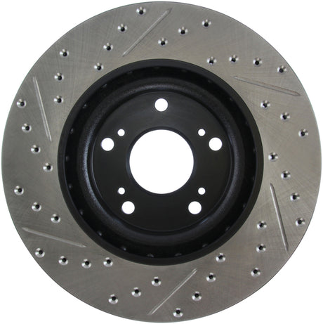 Rotor avant gauche rainuré et percé StopTech 02-06 Acura RSX Type S / 06-09 Honda Civic Si