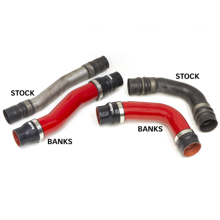 Tubes de suralimentation à froid de rechange OEM pour modèles Banks 10-12 Ram 6,7 L Diesel - Rouge