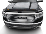 Couleur assortie du capot Aeroskin AVS 19-22 Ram 1500 avec lumières - Noir diamant