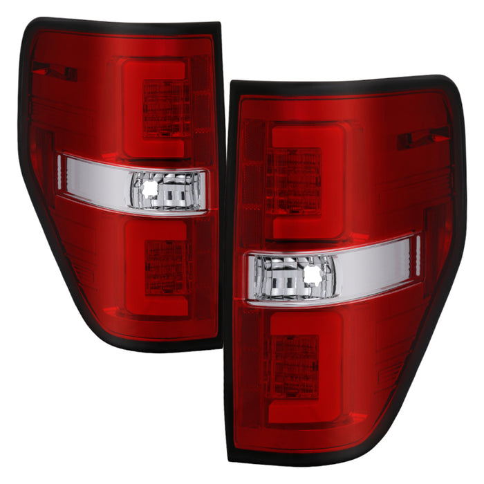 Barre lumineuse LED arrière Spyder 09-14 Ford F150 V2 - Rouge transparent (ALT-YD-FF15009V2-LBLED-RC)