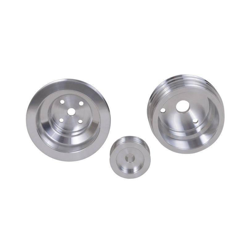 Kit de poulie de transmission inférieure BBK 85-97 GM Truck 305 350 - Aluminium CNC léger (3 pièces)