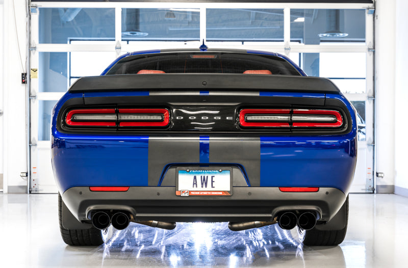 Échappement AWE Tuning 2017+ Dodge Challenger 5.7L Track Edition - Embouts Quad Diamond Black