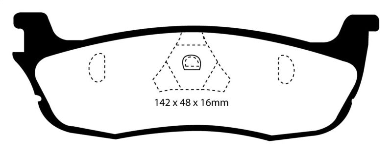 Plaquettes de frein arrière EBC Greenstuff pour Ford Expedition 4.6 2WD 97-99