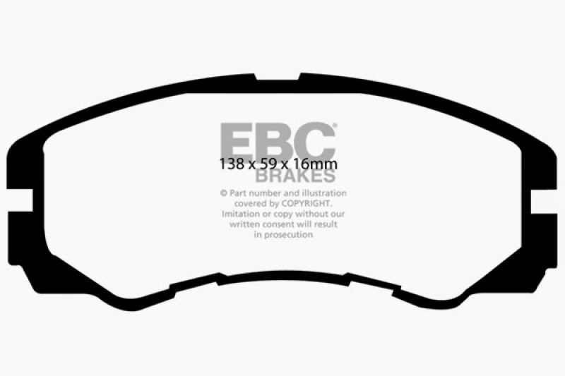 Plaquettes de frein avant EBC 96-98 Acura SLX 3.2 Yellowstuff