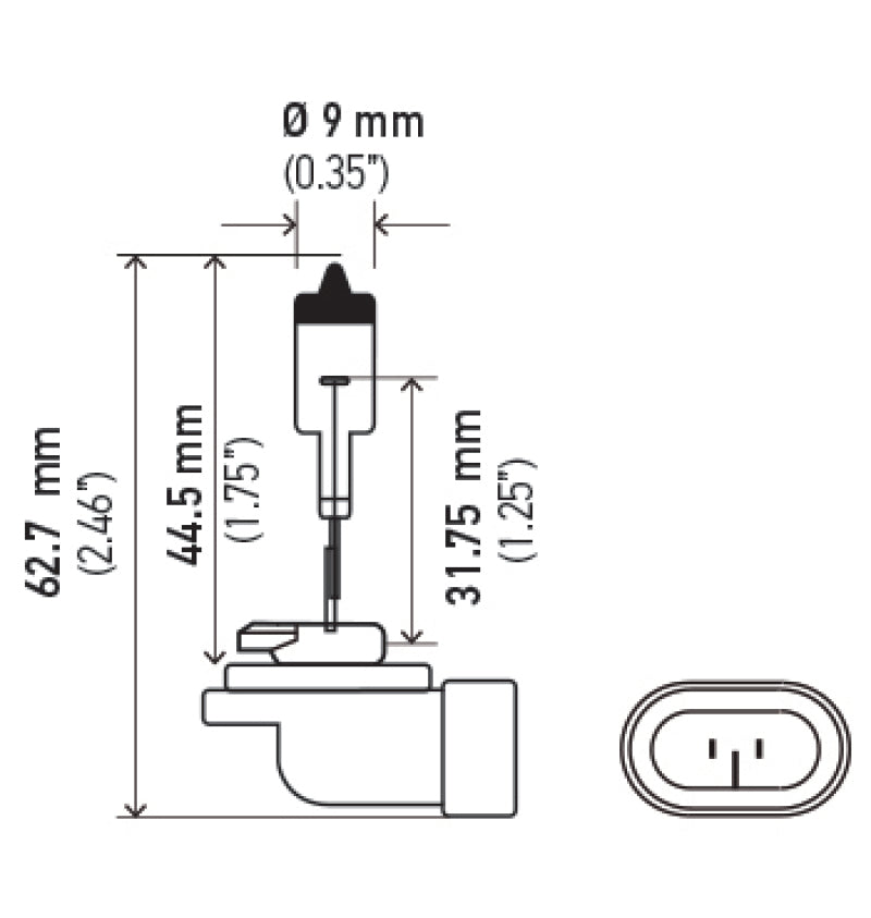 Ampoule Xénon Jaune XY Hella Optilux 881 12V
