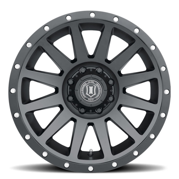 ICON Compression 20x10 8x170 -19mm Offset 4.75in BS 125mm Bore Satin Black Wheel