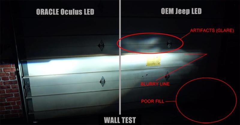 Phares projecteurs Oracle Jeep Wrangler JL Oculus Bi-LED - Graphite métallisé - 5 500 K VOIR LA GARANTIE