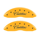 MGP 4 Caliper Covers Engraved Front Cadillac Engraved Rear ATS Yellow finish black ch
