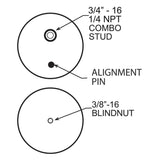 Soufflet de rechange Firestone Ride-Rite 224CZ (pour kit PN 2596 / 2299 / 2597 / 2550) (W217606401)