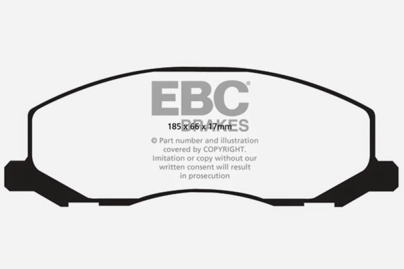 EBC 10-11 Saab 9-5 2.0 Turbo (13.3 inch front rotor) Yellowstuff Front Brake Pads