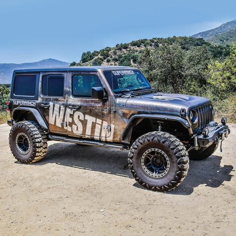 Glissières de toit Westin 18-23 pour Jeep Wrangler JL Unlimited 4 portes - Noir texturé