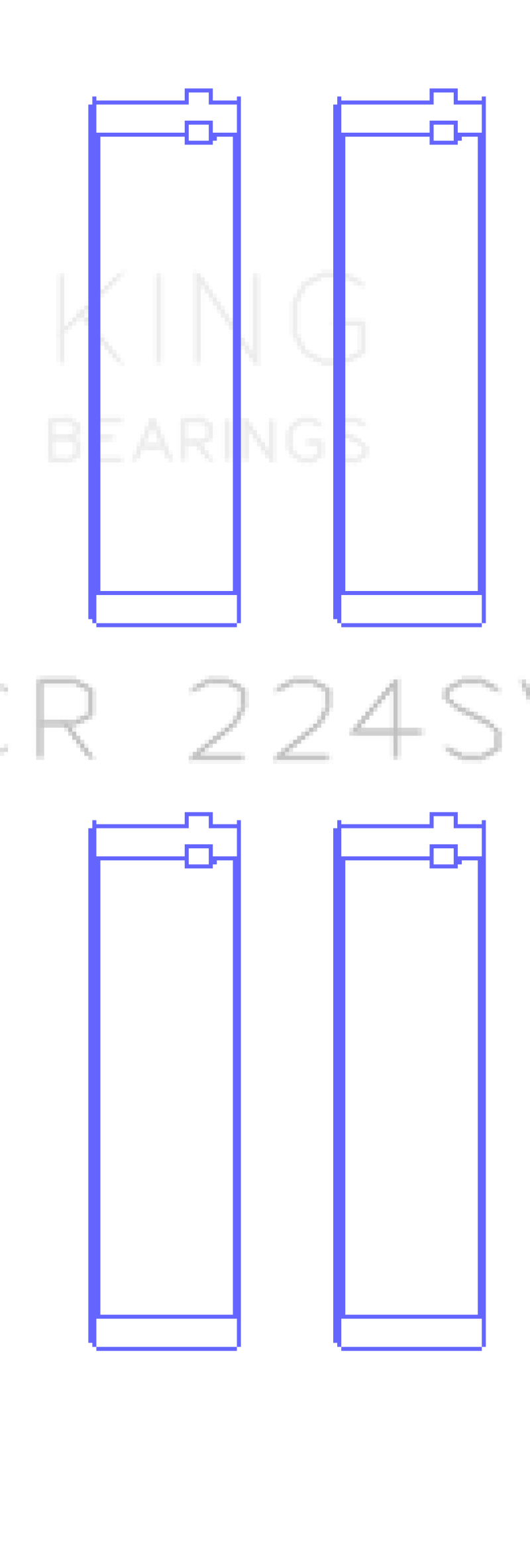 Jeu de roulements de bielle King BMW S65B40A / S85B50A (taille + 0,25 mm)