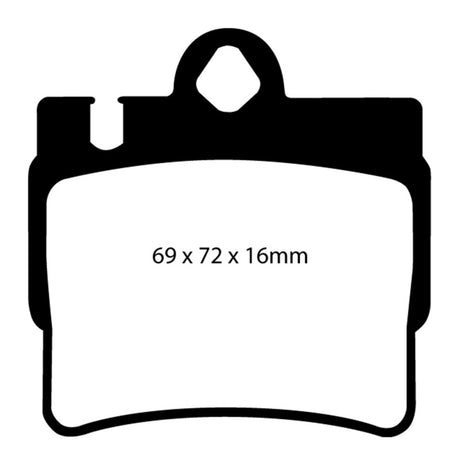 Plaquettes de frein arrière Redstuff EBC 01-02 Mercedes-Benz CL55 AMG 5.5