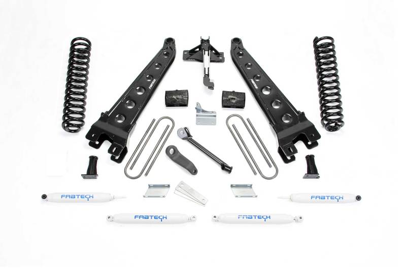 Système de bras de radiateur Fabtech 08-16 Ford F250/F350 4WD 4 pouces avec bobines et amortisseurs de performance