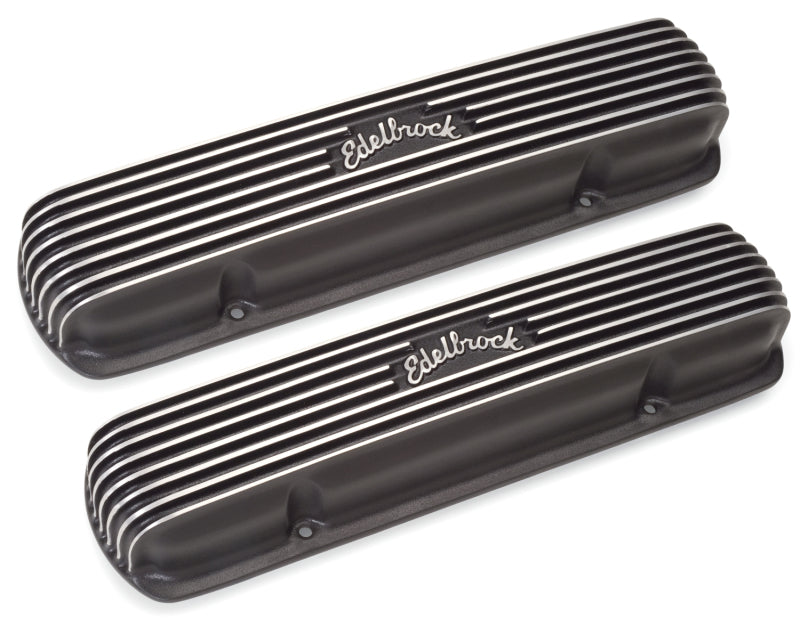 Couvercle de soupape Edelbrock Classic Series Pontiac 1962-1979 301-455 CI V8 Noir