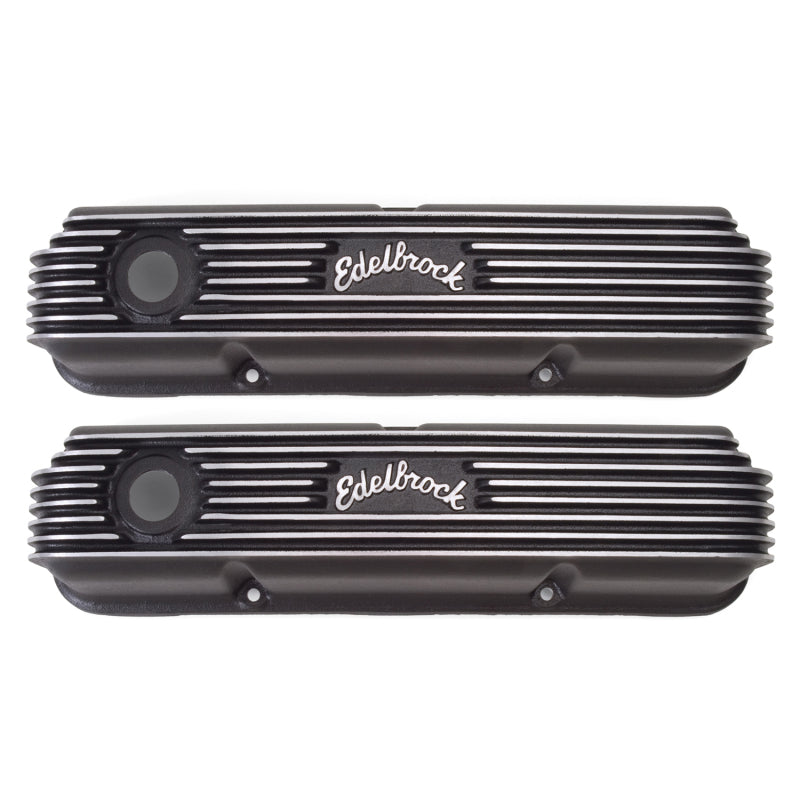 Cache-culbuteurs Edelbrock Classic Series Ford 1958-1976 FE V8 Noir