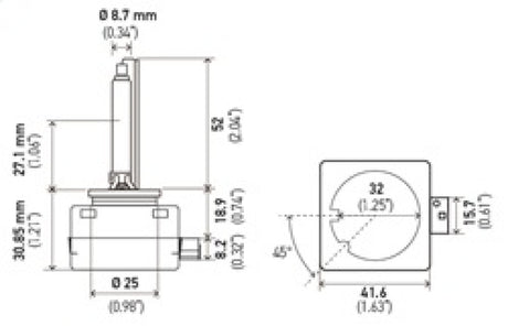 Ampoule Hella Xénon D1S PK32d-2 85V 35W 4300k