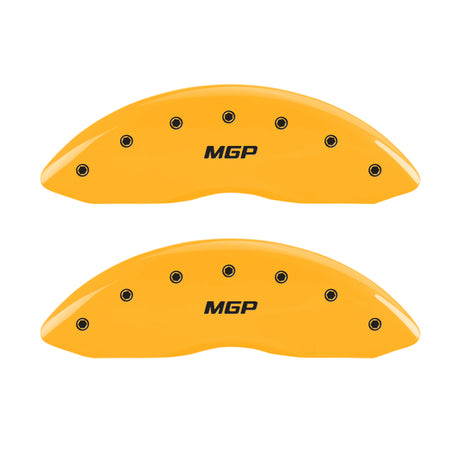 Couvre-étriers MGP 4 gravés avant et arrière bloc/chargeur finition jaune noir Char 2006 Dodge Charger
